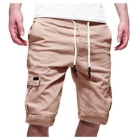 Traperice za muškarce muške ležerne kratke veličine alata Summer plus sportske muške hlače Muške teretne hlače Khaki + m