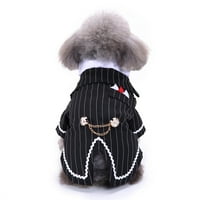 Kultura Pet Dog Puppy Formalno Tuxedo odijelo prugaste vjenčane jakne za vezanje kostim odjeća