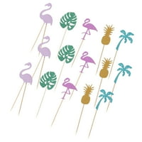 Havajska tema Party The Topper Flamingo Ananas Torta za desert za desert za party Festival okupljanje