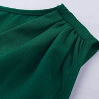 Žene Šifon ljetni tenkovi V vrat modne casual bluze bez rukava majice zelene s