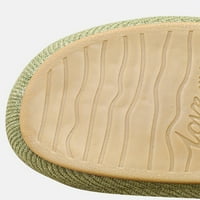 RotoSW Unise papuče za klopove bez leđih slajdova plišane obložene tople cipele Comfort klizanje na kuću vožnja cipelama ugodna zimska papučica zelena 7-7.5