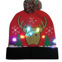 Guvpev šareni sretan božićni LED lampica Pleteni ružni džemper za odmor Božićne kostime - višebojna