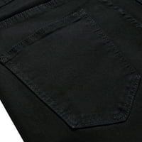 TOQOT MENS JEAN HORTS-ZIPPER STRETNILMILIMLNI PASIM THORTS PLAY SHAPPIRAN Srednji duljine Black XL