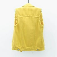 Modna ženska kardiganska jean jakna za žene za žene Ležerne prilike jednokradne kamene jakne od prevelike