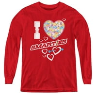 Smartyes - I Heart Smartyes - Majica s dugim rukavima za mlade - X-velika