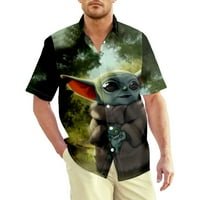 Havajska majica Mandalorian Baby Yoda, plaža Ležerna majica dolje majica, najbolji muški, momci