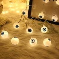 Cleariance YoHome Ha11o-ween lagano svjetlo za očne jabučice Svjetla za ukrašavanje sa LED perlicama