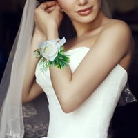 Huanledash Wedding Boutonniere Fau Pearl Design Realistic Debele latice Ne-Flied Wedding Rose Cvjetni
