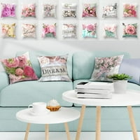 Cvjetni ljubavni poliesterski jastuk pokrov jastuk kućica kućica kauč dekor 45x