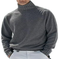 Avamo muški džemper sa punim rukavima, pulover, pulover, pulover s visokim vratom Pleteni džemperi Grey