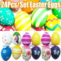 Travelwant Uskršnja jaja bijela plastična jaja, lažno uskršnje jaje, umjetno pileće jaje za diy zanate,