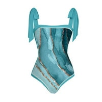 B91XZ Ženski kupaći komisionici Žene kupaći kostimi + prikrivanje dva vintage kupaći kostim monokini bikini muške kratke hlače nebesko plavo, l