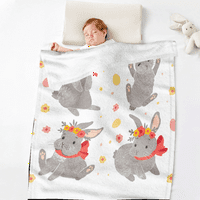 DiCasser Easter Bunnies Jaja bacaju pokrivač sa jastučnicom toplim nejasnim plišanim pokrivačima iz