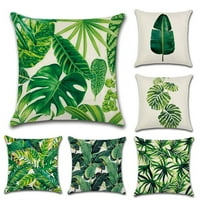 Tropske biljke bacaju jastučni jastuk pamučna mješavina jastuka jastuka jastuk Case kvadratni jastuk za kauč, spavaću sobu, odmor, poklone, kućni dekor