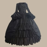 Miluxas haljine odozgovi plus veličina Žene Vintage Gothic Court Square Carlar Patchwork Bower Dung