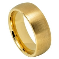 Volfram Carbide za muškarce i dame Dovodni zlatni IP četkani završni završni vend set prstena