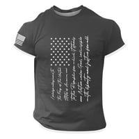 Američka zastava T majice za muškarce zvijezde i pruge Ispiši dva ušivena slobodno vrijeme Sportska