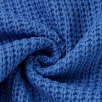 Dowith Pad, Zimski kardigan džemperi za žene, plus, prevelizirani, topli, plavi, ženski modni pukotine