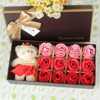 yubnlvae umjetno cvijeće poklon ruža poklon dan valentinovo cvijet mali poklon sapun medvjed bo poklon home dekor crvena