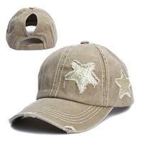Oprema za Baccove Žene kaubojske zvijezde Ispis Sun All Baseball Hat Hats Hats Khaki