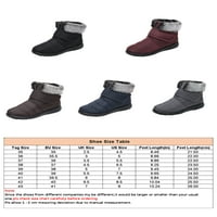 Lacyhop žene zimske tople cipele vodootporne udobne srednje teleće krznene bojene snežne čizme crne