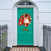 Linyer božićni vijenac Xmas Vješalica za vrata Garland ukrasi Božićni uredi za zidove Windows Dvorišta Santa Claus