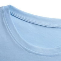 JSAierl Ispis Jednostavne košulje za muškarce Ljetna casual crew vrat majica modna bluza s puloverom