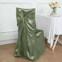 Balsacircle Eukaliptus zelena univerzalna satenska stolica navlake sklizne komisije za vjenčanje