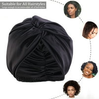 Manwang Soft Material Spavaći šešir za spavanje za njegu kose Podesiva satenski fau svileni poklopac