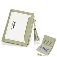 Ženski kratki novčanik s više kartica sa zatvaračem kovanica kovanica modne tassel kartice