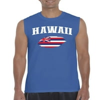 Normalno je dosadno - muške grafičke majice bez rukava, do muškaraca veličine 3xl - havaii zastava