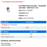 Montaža čvora za prednji točak - kompatibilan sa - Ford F- 2007