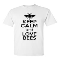 Držite mirne i ljubavne pčele medene insekte Ljubav za odrasle majica
