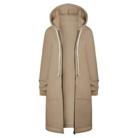 DTIDTPE jakne za žene Cardigan za žene, ženski duksevi kaputi jeseni zimski džepovi nacrtni zatvarač