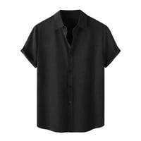 Azrijska muška odjeća, muške majice Ležerne prilike čvrstog isključivanja Dugme kratkog rukava Havaii Summer bluzu za bluzu