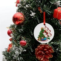 Novi božićni ukras stabla osvijetljeni privjesak bezličan čovjek privjesak