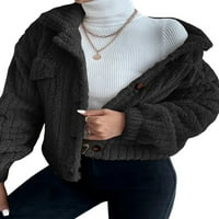 Gwiyeopda Ženska jakna od runa dugih rukava dolje majice kapute na gornju odjeću sa džepom