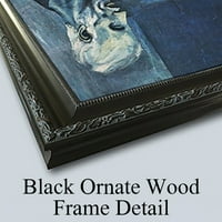 Ésiré Thomassin Black Ornate Wood Framed Double Matted Museum Art Print pod nazivom - Zimski krajolik sa kolekcionarima putovanja