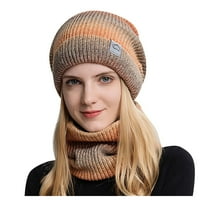 Umitay ženska vunena kapa zadebljanje toplim uhom hladno pletene poklopca dva seta