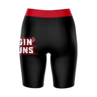 Ženska crna crvena louisiana ragin 'cajuns logotip biciklističke kratke hlače