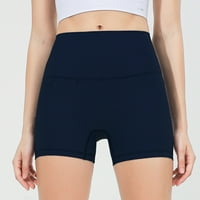 Gubotare ženske kratke hlače Bespremljene šorc teretane Ženske kratke hlače, kratke hlače visoke struke Žene Tummy Control, Blue XL