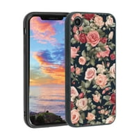 Floral-ružičarski uzorci - telefon, deginirani za iPhone XR Case Muške žene, fleksibilna silikonska udarna futrola za iPhone XR