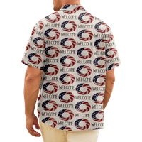 4. jula muška havajska majica USA Nacionalna zastava košulja grafički košulja 3D tisak dnevni list s kratkim rukavima odjeću odjeća Basic