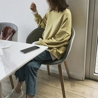 Lagane dukseve za žene pulover Dukseve Ležerne košulje s dugim rukavima kratka pulover Labava bluza TOP TOP GYM DUHODICE za žene