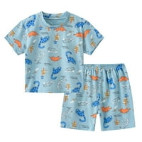Toddler Boys Girls kratki rukav Cartoon Ispisan majica Pulover The The Shorts Pajamas Sleep odjeća Dječja