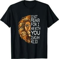 Christian Vjerski biblijski stih izreke lavova straha Pismo majica crna 3x-velika