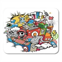 Hip Music Downtown Hop Party Street Cartoon Cool Urban Muškarci MousePad Mouse Pad Mouse Mouse