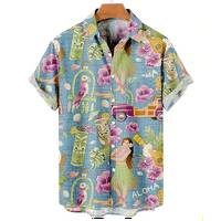 Smiješna košulja za muškarce Podvodna životinja Print majica Saody Rever kratki rukav Top Hawaiian Beach