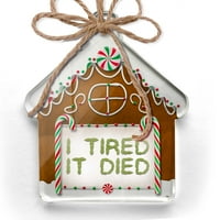 Ornament tiskan jednostran sam umoran, umro je zeleni list priroda Božić Neonblond
