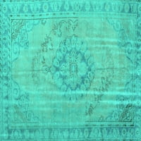 Ahgly Company Zatvoreni pravokutnik perzijski tirkizni plavi tradicionalni prostirke, 2 '4 '